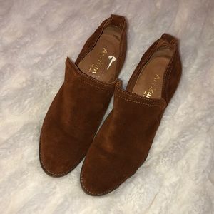 Suede leather booties size 7